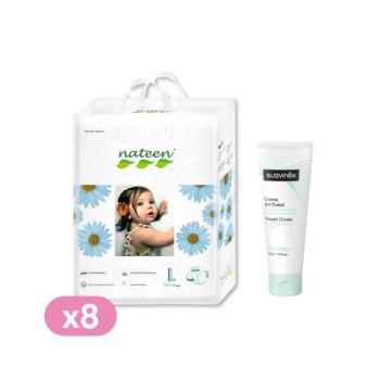 Pañal Desechable x 8 Talla L + crema de pañal - Nateen