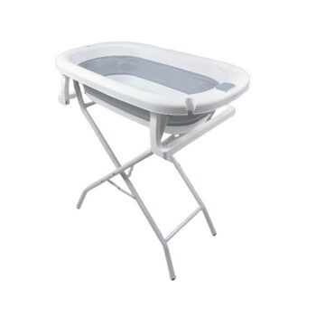 Bañera con Soporte Plegable y Termómetro