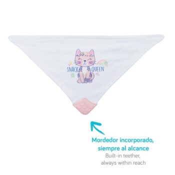 Set de Babero Tipo Bandana con Mordedor